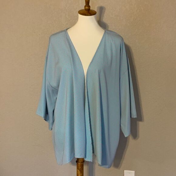 Primi Teal & Hot Pink Geometric Kimono M Swim Cov - Picture 2 of 12